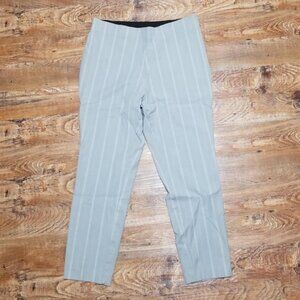 A New Day Pants 10 Grey Ankle Modern Office Striped Contemporary